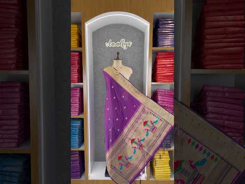 Dupatta - Pure Zari Traditional Peacock Motifs Paithani Dupatta