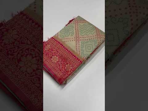 Premium Bandhani Patola Zari Woven Saree