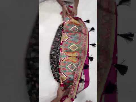 Soft Gaji Silk Kashmiri Kalamkari Pashmina Saree