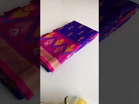 Ikkat Soft Silk Patola Guranted Fabric Saree