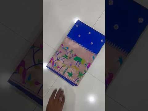 Forest Meena Zari Pallu Paithani Saree