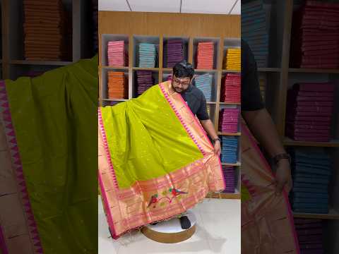 Pure Paithani Zari Border Parrot Motif Pallu Dupatta
