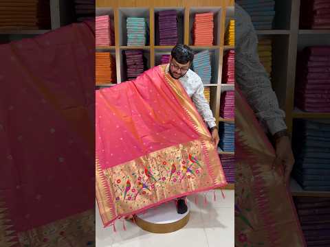 Pure Zari Temple Parrot Paithani Dupatta