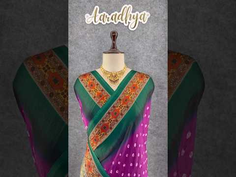 Pure Modal Silk Nakshi Pallu & Ajrakh Border Saree