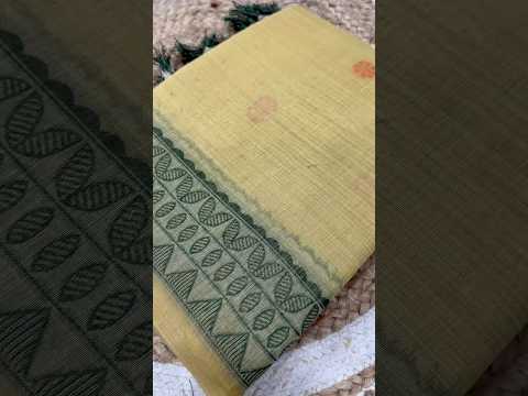 Soft Pure Muga Cotton Meenakari Weaving Saree