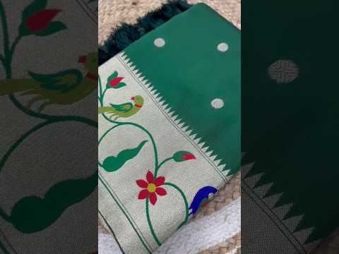 Lotus Paithani Silk Meenakari Swan Border Saree