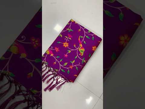 Parrot & Floral Weaving Paithani Soft Silk Saree