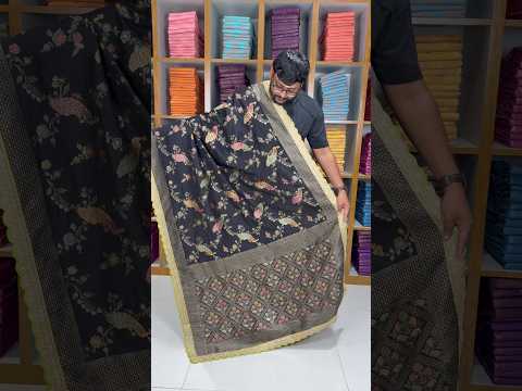 Heavy Dola Silk Weaving & Embroidery Border Saree (Unstiched Blouse)