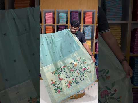 Soft Muga Cotton Paithani Saree