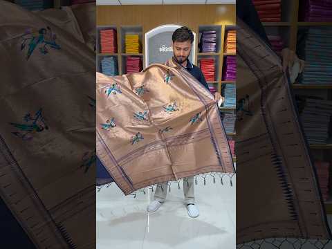 Pure Fully Zari Woven Parrot Motif Paithani Dupatta