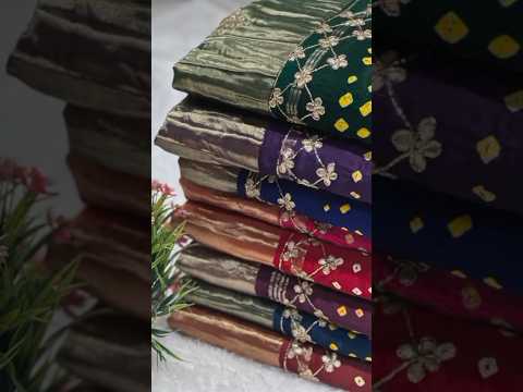Gaji Silk Bandhani Gota Pati Saree