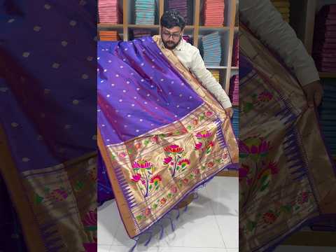 Floral Meena Zari Pallu Paithani Silk Saree