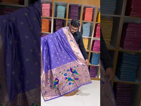 Pure Kanchipuram Paithani Silk Parrot Design Saree