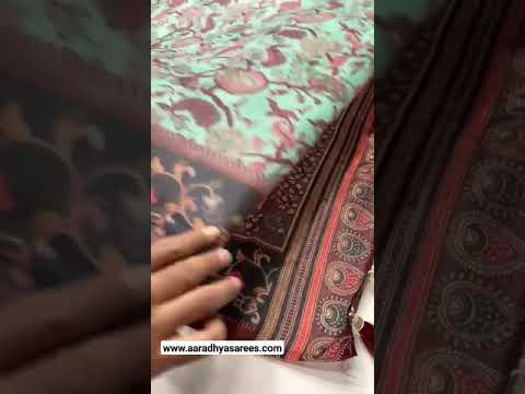 Italian Digital Printed Cotton Kalamkari Saree