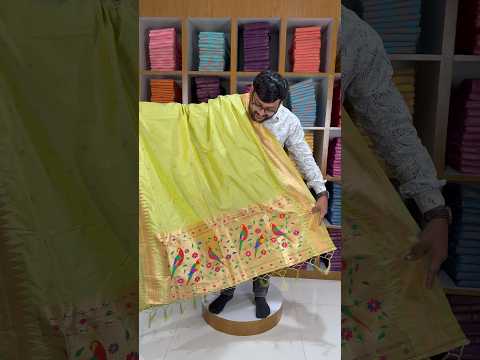 Pure Zari Temple Parrot Paithani Dupatta