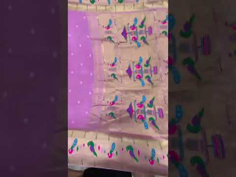 Viscose Gaji Silk Bandhej Paithani Fusion Handmade Saree