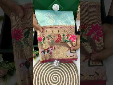 Lucknowi Paithani and Patola Fusion Saree