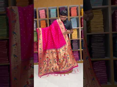 Dupatta - Pure Zari Peacock Motif Paithani Dupatta