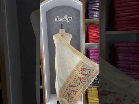 Pure Zari Temple Parrot Paithani Dupatta