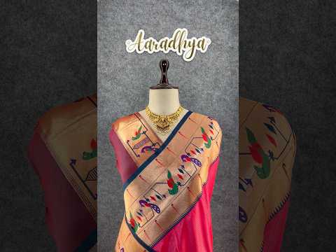 Banarsai Peacock & Parrot Weaving Paithani Saree