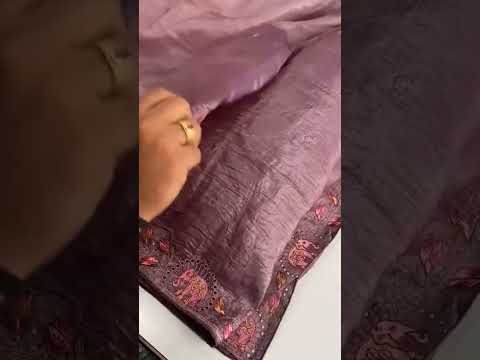 Pure Crush Silk Embroidery Cutwork Border Saree