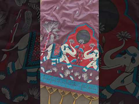 Soft Muga Cotton Rajwadi Elephant Saree