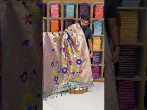 Dupatta - Pure Zari Floral Multicolor Weaving Paithani Dupatta