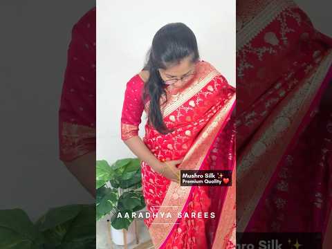 Banarasi Mushro Satin Silk Zari Weaving Saree