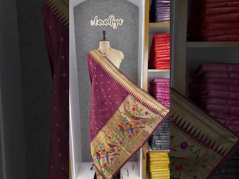 Pure Zari Temple Parrot Paithani Dupatta