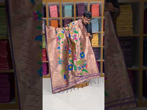 Dupatta - Pure Zari Floral Multicolor Weaving Paithani Dupatta