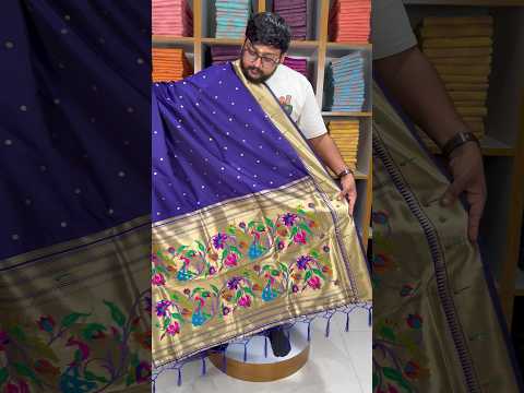 Peacock Pallu & Gold Zari Border Paithani Silk Saree