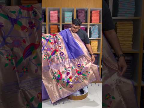 Kanchivaram Paithani Silk Big Parrot Zari Border Saree