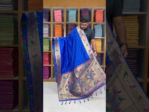 Dupatta - Pure Zari Peacock Motif Paithani Dupatta