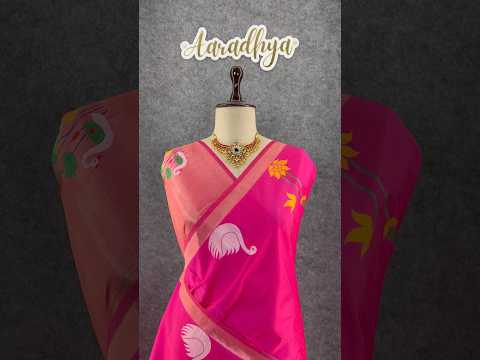 Most Trending Swan Lotus Khadi Raw SIlk Paithani Saree