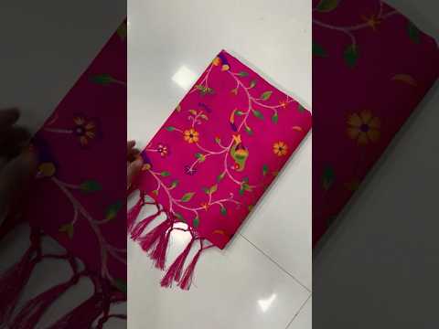 Parrot & Floral Weaving Paithani Soft Silk Saree