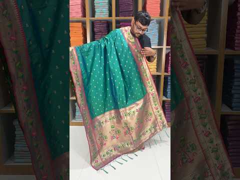 Pure Zari Lotus Flower Motif Paithani Dupatta
