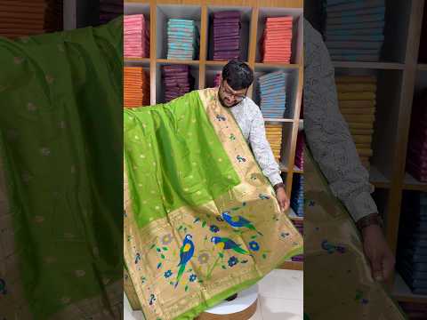 Pure Kanchipuram Paithani Silk Parrot Design Saree