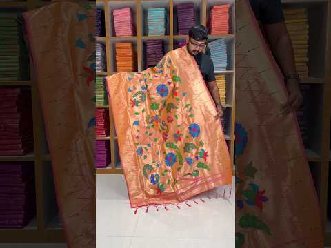 Dupatta - Pure Zari Floral Multicolor Weaving Paithani Dupatta