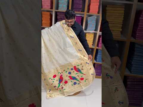 Pure Kanchipuram Paithani Silk Parrot Design Saree