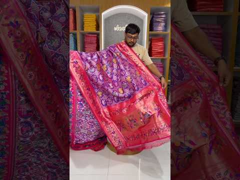 Designer Paithani Patola Sparrow Saree in Banarasi Soft Silk
