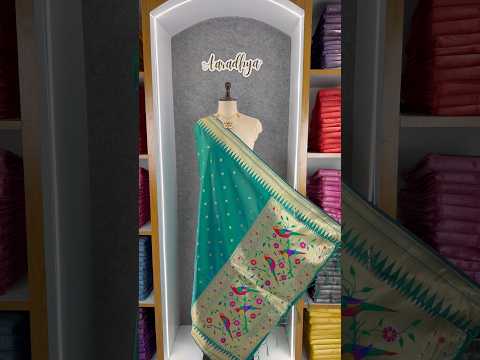 Pure Zari Temple Parrot Paithani Dupatta