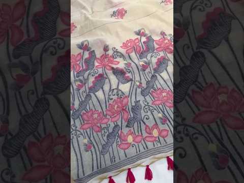 Soft Muga Cotton Saree with Resham Pallu