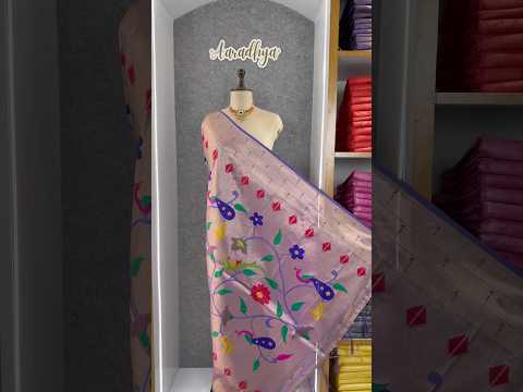 Paithani Jacquard Dupatta with Peacock (Mor) & Floral Weaving