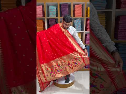 Pure Zari Temple Parrot Paithani Dupatta