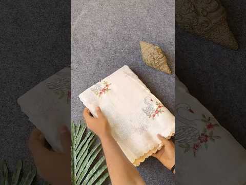 Pure Kota Doriya Swan Embroidery Saree
