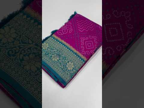 Premium Bandhani Patola Zari Woven Saree