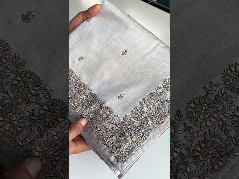 Designer Tussar Embroidered Saree