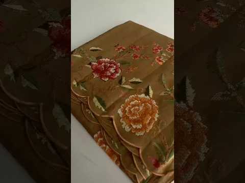 Matka Silk Floral Embroidered Border Saree