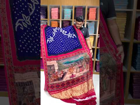 Pure Modal Silk Nakshi Pallu & Ajrakh Border Saree