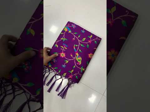 Parrot & Floral Weaving Paithani Soft Silk Saree